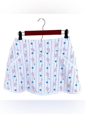 Gottex Athletic Skort Golf Tennis Sz L Blue Tennis Racket Activewear
